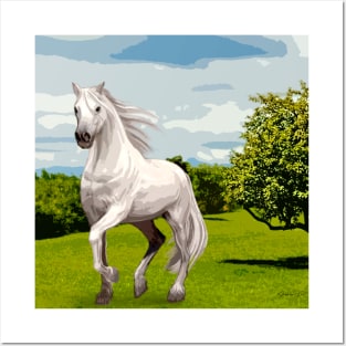 White Horse Posters and Art